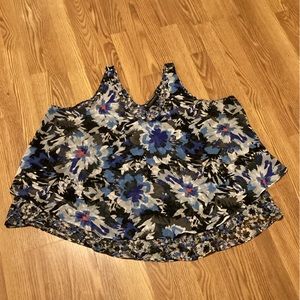 Nice lane Brayan swing sleeveless double layer shell size 24 multicolor floral